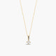 Collar de oro 18K diamante natural 0.10 ct. SUN