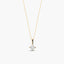 Collar de oro 18K diamante natural 0.20 ct. SUN