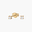 Pendientes de oro 18K diamante natural 0.10 ct. 2 mm