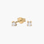 Pendientes de oro 18K diamante natural 0.14 ct. 2 mm