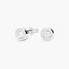 Pendientes redondos de oro blanco 18K diamante natural 0.20 ct. 5 mm