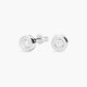 Pendientes redondos de oro blanco 18K diamante natural 0.20 ct. 5 mm