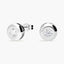 Pendientes redondos de oro blanco 18K diamante natural 0.24 ct. 5 mm