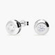 Pendientes redondos de oro blanco 18K diamante natural 0.24 ct. 5 mm