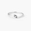 Anillo de oro blanco 18K diamante natural 0.03 ct. GRAVITY