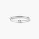 Anillo de oro blanco 18K diamante natural 0.05 ct. MOON