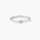 Anillo de oro blanco 18K diamante natural 0.03 ct. MOON