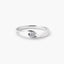 Anillo de oro blanco 18K diamante natural 0.12 ct. GRAVITY