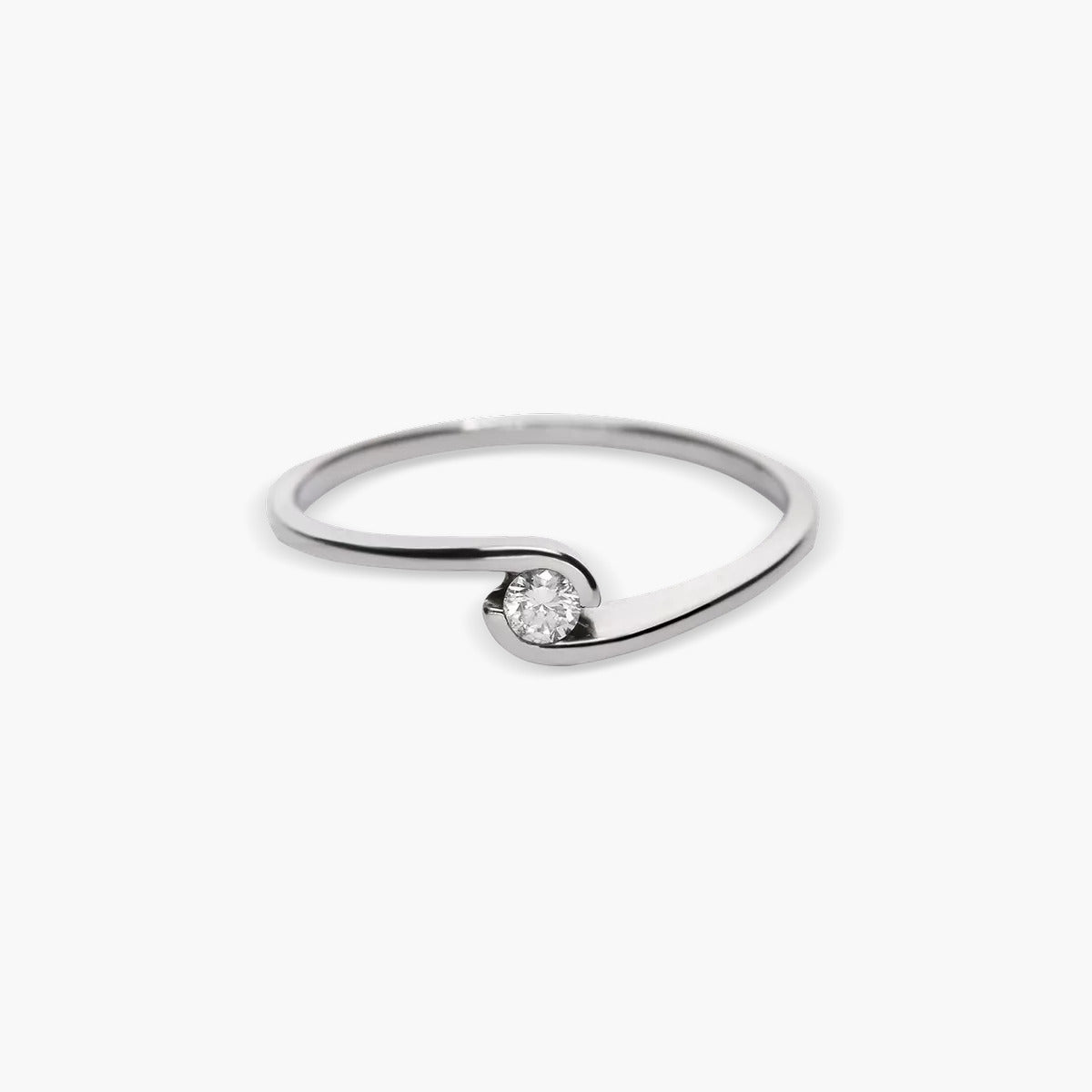 Anillo diamante natural 0.05 ct. oro 18 quilates