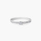 Anillo de oro blanco 18K diamante natural 0.23 ct. COMET