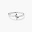 Anillo de oro blanco 18K diamante natural 0.05 ct. SWIRL