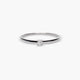 Anillo de oro blanco 18K diamante natural 0.05 ct. MOON