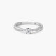 Anillo de oro blanco 18K diamante natural 0.26 ct. COMET