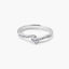 Anillo de oro blanco 18K diamante natural 0.22 ct. SWIRL