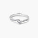 Anillo de oro blanco 18K diamante natural 0.22 ct. SWIRL