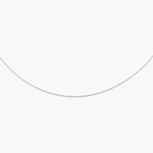 Cadena de oro blanco 18K 40 cm