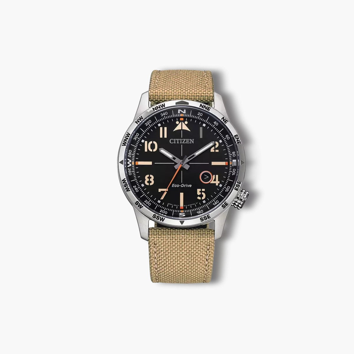 Reloj Citizen Eco-Drive BM7550-10E beige esfera negra