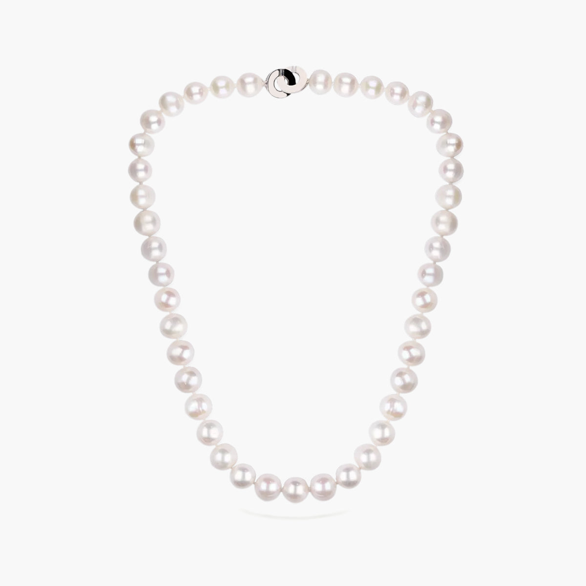 Collar de plata 1ª ley perlas 45 cm