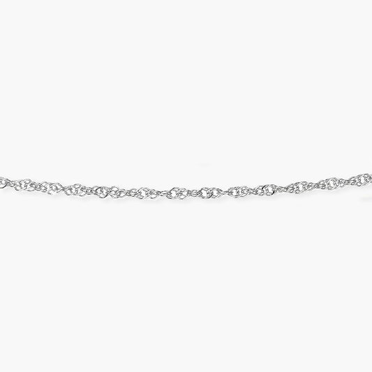 Cadena de oro blanco 18K 45 cm