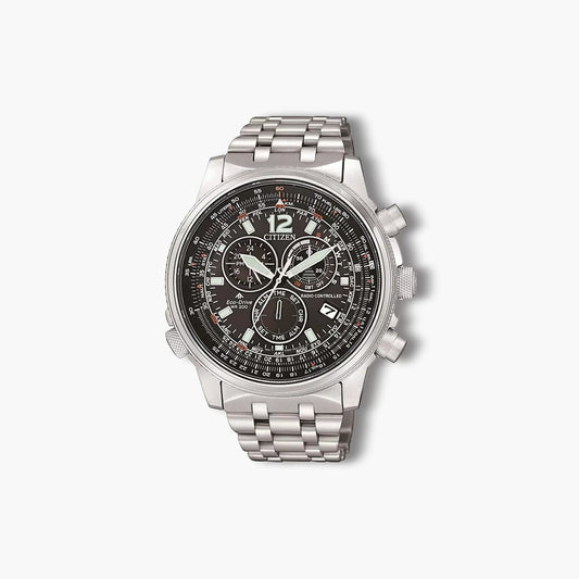 Reloj Citizen Crono Pilot CB5860-86E cronógrafo acero esfera negra
