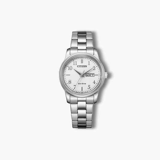 Reloj Citizen Eco-Drive EW3260-84A acero esfera blanca