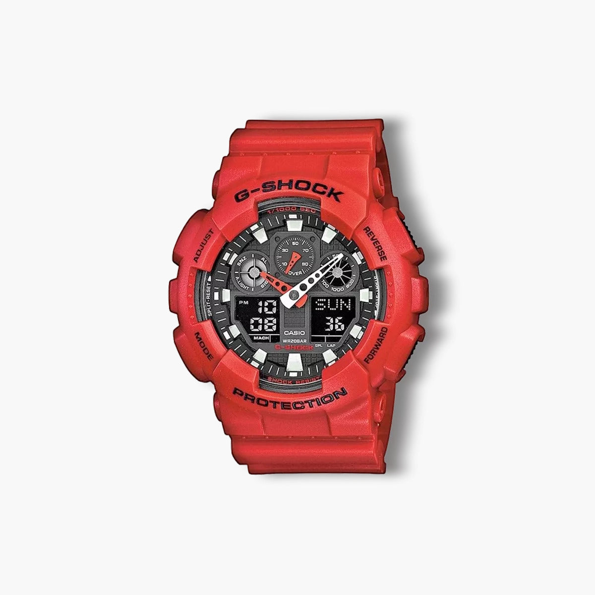 Reloj Casio G-Shock GA-100B-4AER analógico digital rojo