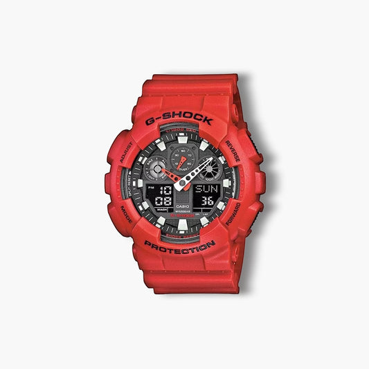 Reloj Casio G-Shock GA-100B-4AER analógico digital rojo