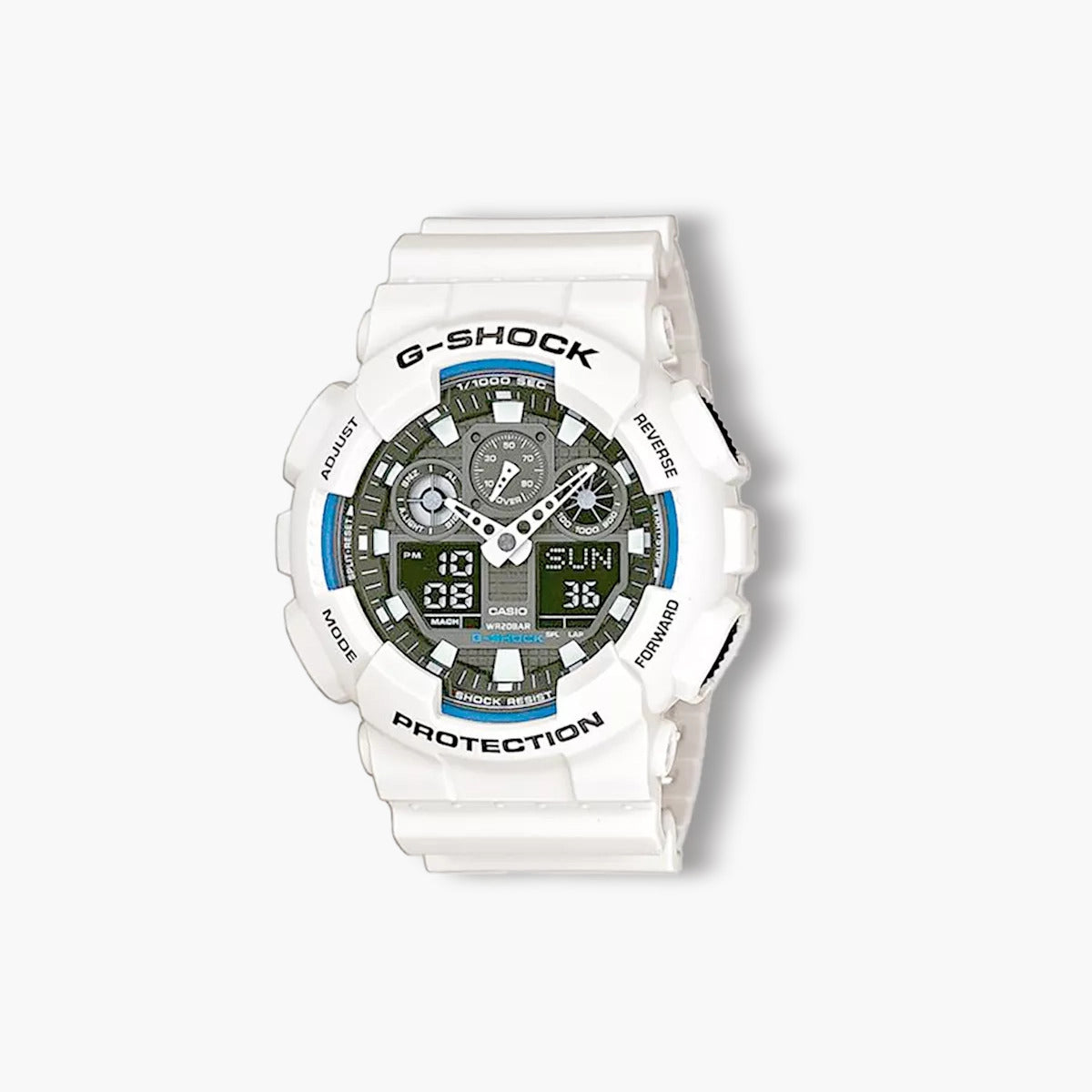 Reloj Casio G-Shock GA-100B-7AER analógico digital blanco