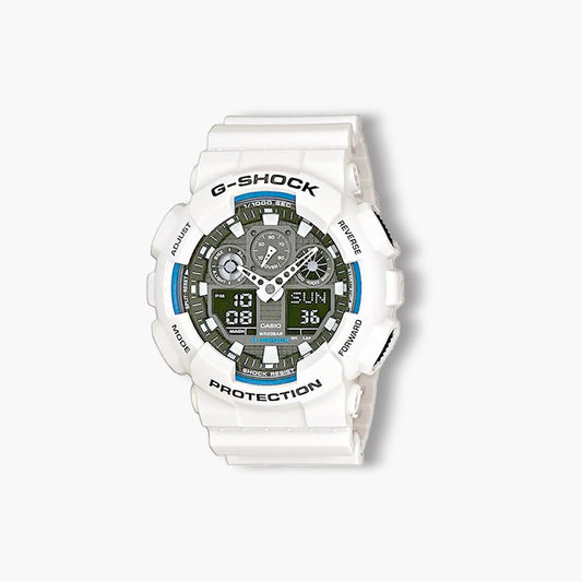 Reloj Casio G-Shock GA-100B-7AER analógico digital blanco
