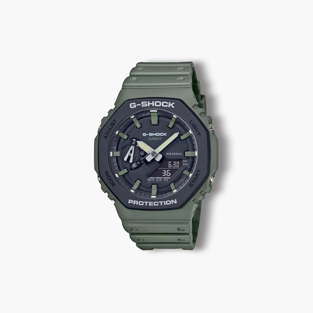 Reloj Casio G-Shock GA-2110SU-3AER analógico digital verde esfera negra