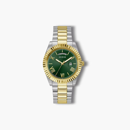 Reloj Guess Connoisseur GW0265G8 acero bicolor esfera verde
