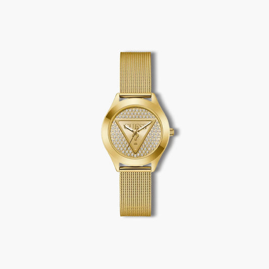 Reloj Guess Glitz Plaque GW0835L2 acero dorado circonita