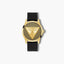 Reloj Guess Badge GW0916G1 negro y dorado circonita