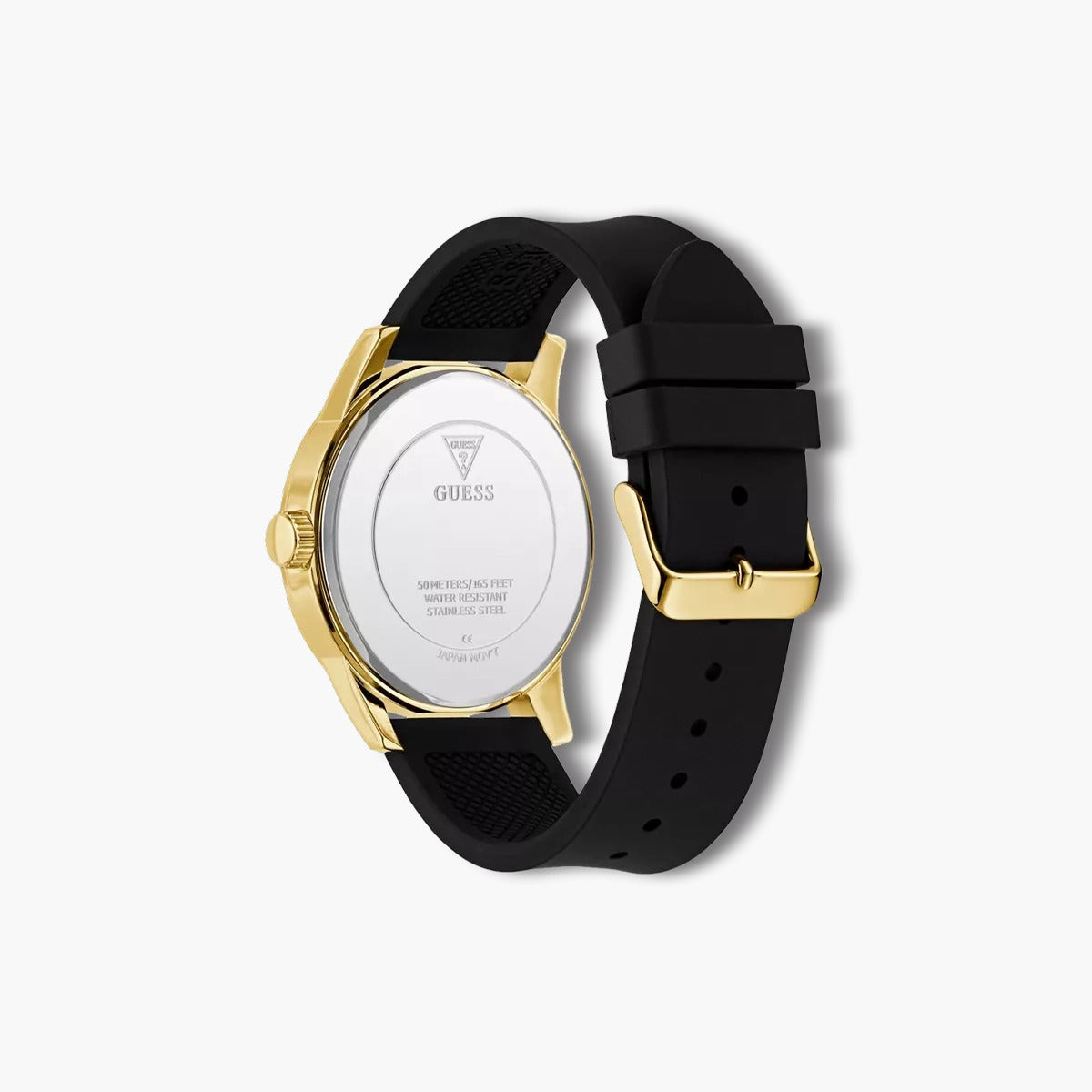 Reloj Guess Badge GW0916G1 negro y dorado circonita