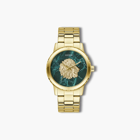 Reloj Guess Monarch GW0958G2 acero dorado esfera verde
