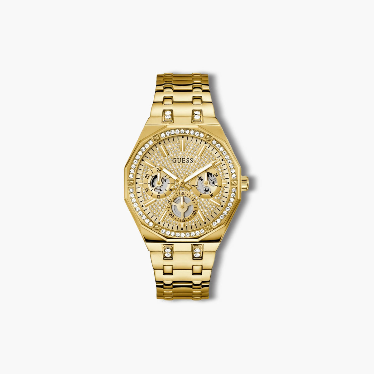 Reloj Guess Kryptonite GW0960G2 acero dorado circonita