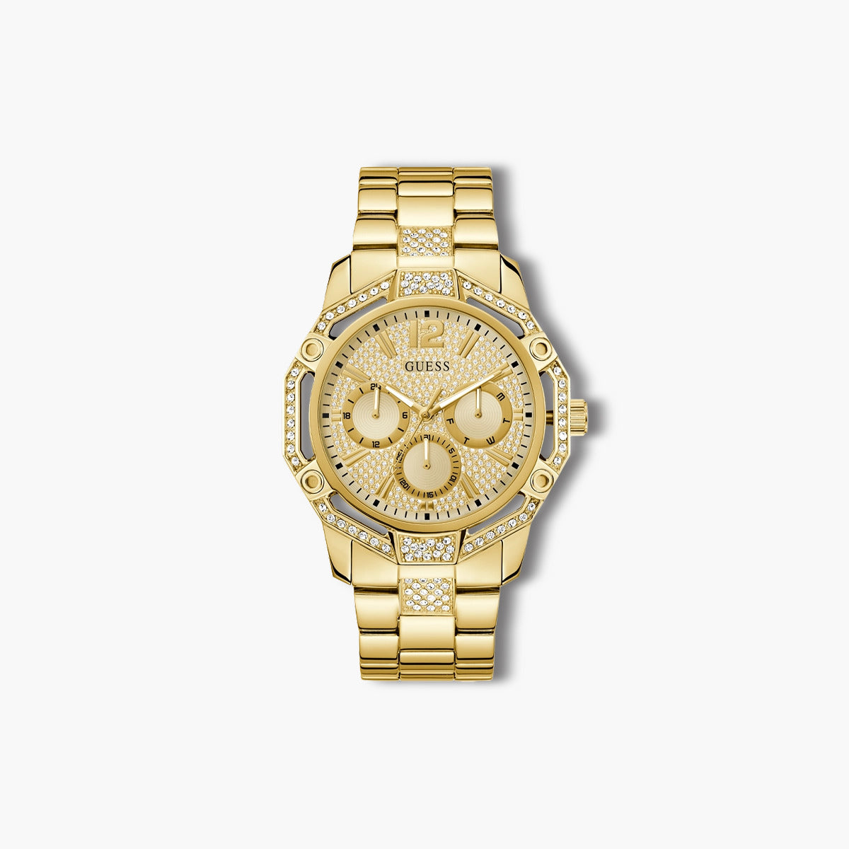 Reloj Guess Regal GW0990G2 acero dorado circonita