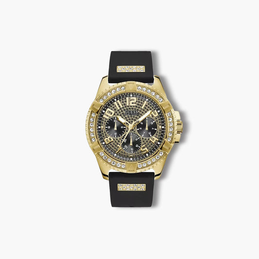 Reloj Guess Frontier GW1132G1 negro y dorado circonita