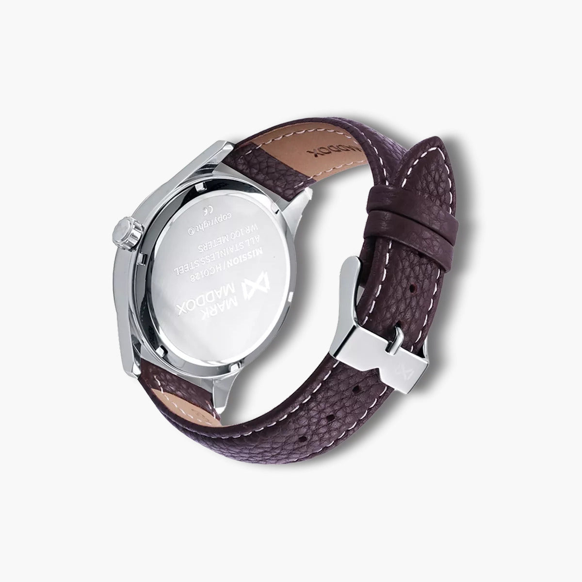 Reloj Mark Maddox Mission HC0128-14 piel marrón esfera negra