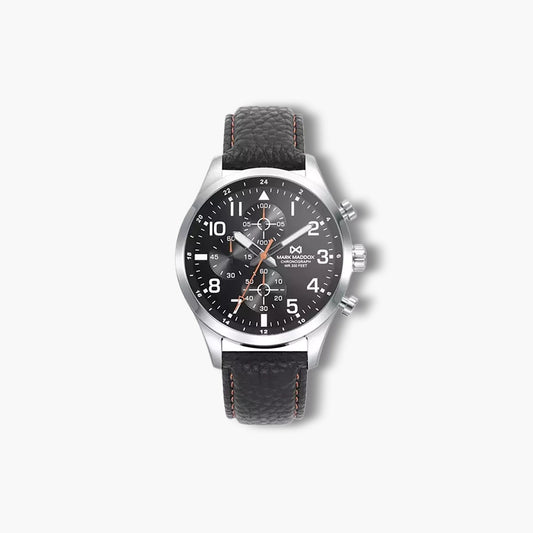 Reloj Mark Maddox Mission HC0129-54 piel negra esfera negra
