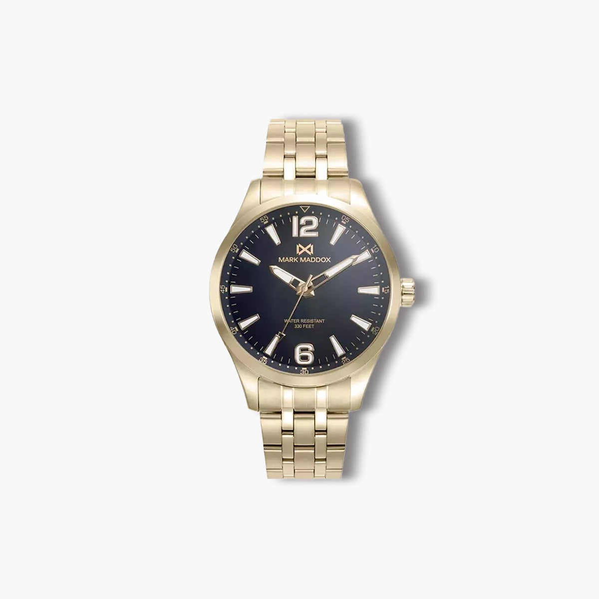 Reloj Mark Maddox Mission HM0148-53 acero dorado esfera negra