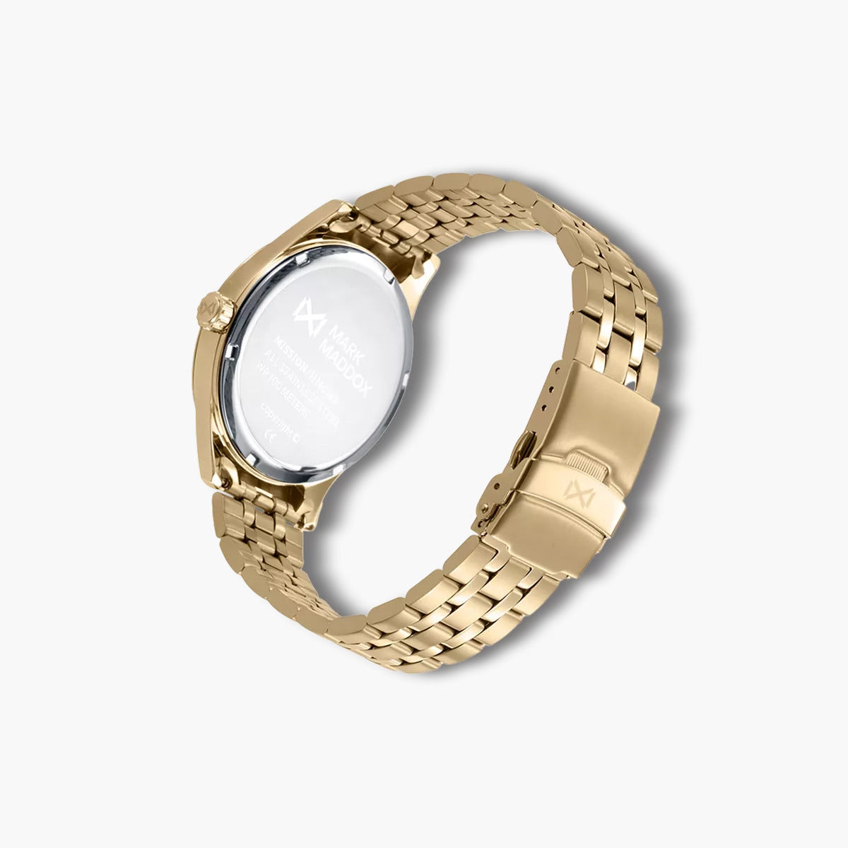 Reloj Mark Maddox Mission HM0148-53 acero dorado esfera negra