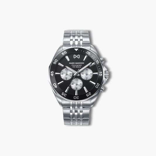 Reloj Mark Maddox Mission HM1024-57 acero esfera negra