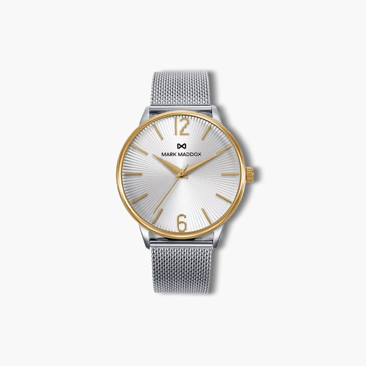 Reloj Mark Maddox HM1025-85 acero esfera blanca y dorada