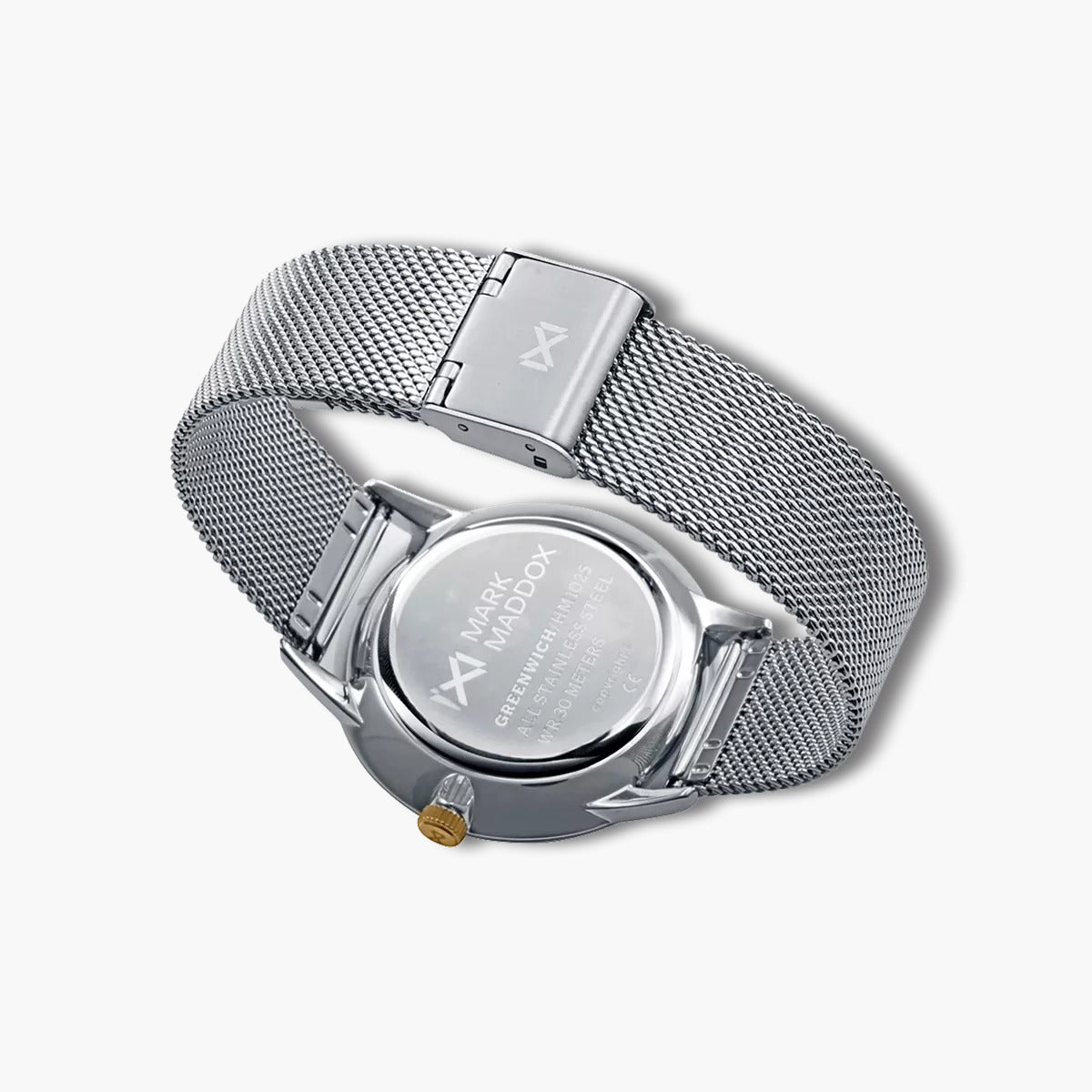Reloj Mark Maddox HM1025-85 acero esfera blanca y dorada