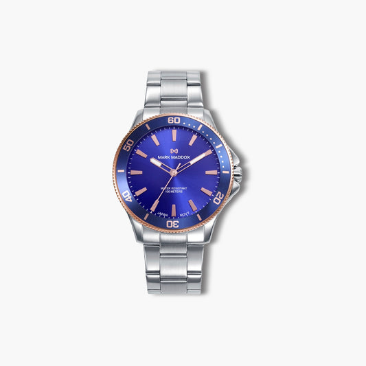 Reloj Mark Maddox Mission HM1026-37 acero esfera azul