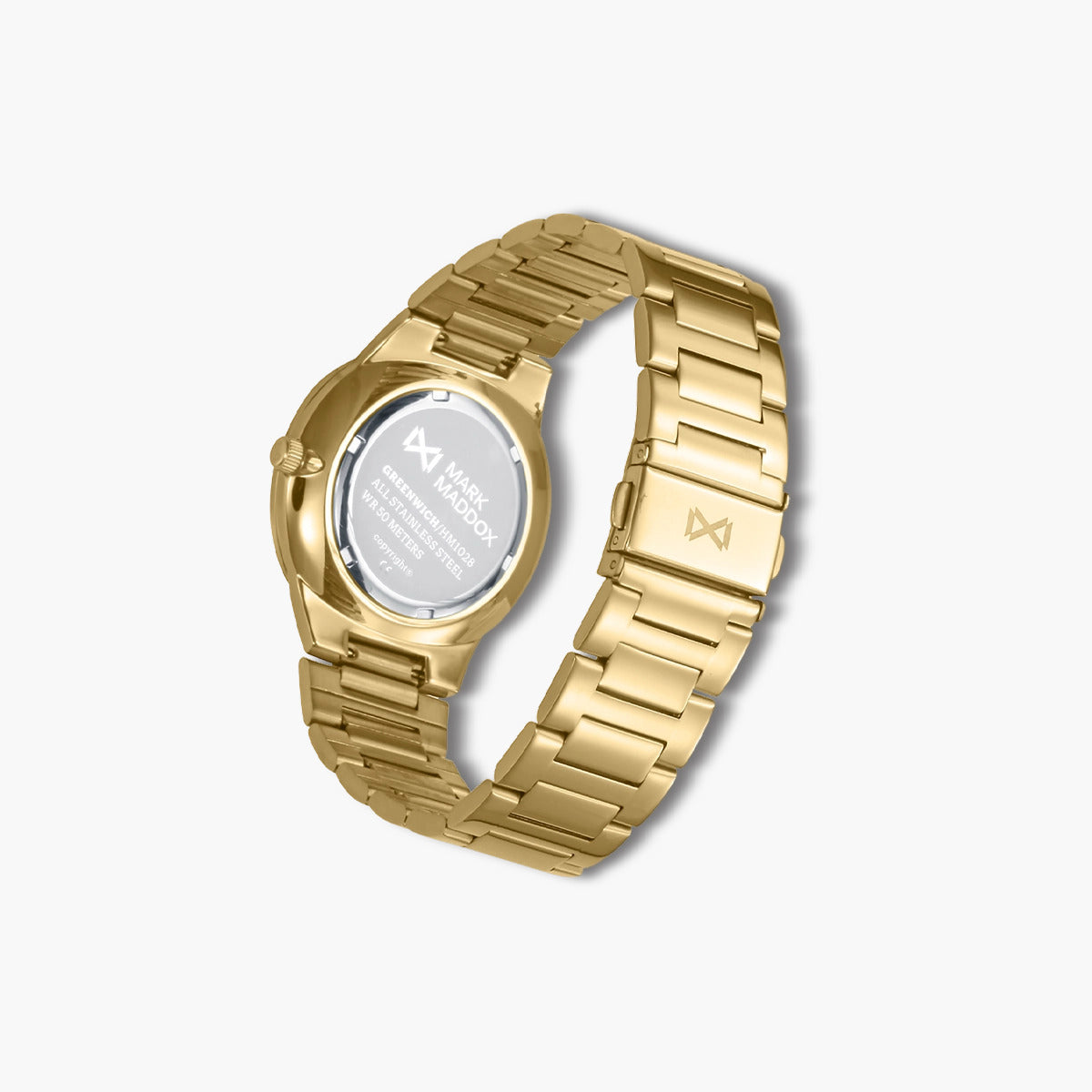 Reloj Mark Maddox Greenwich HM1028-67 acero dorado esfera verde