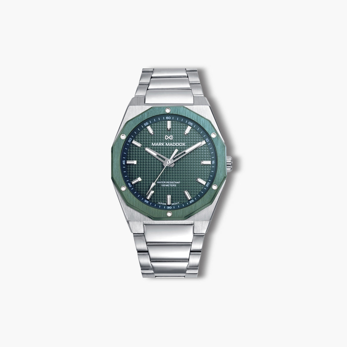 Reloj Mark Maddox Mission HM1030-67 acero esfera verde
