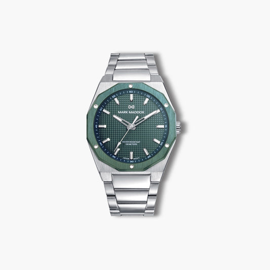 Reloj Mark Maddox Mission HM1030-67 acero esfera verde