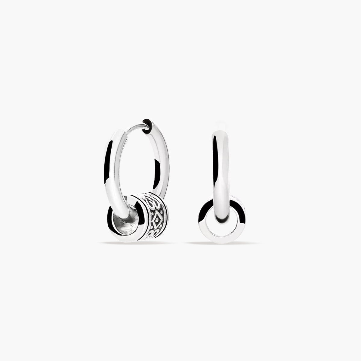 Pendientes de aro colgante de acero 17 mm